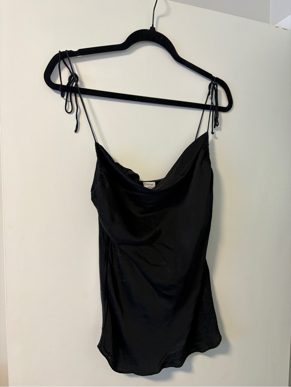 Wilfred Black Satin Cowl Neck Camisole